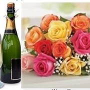  Champagne and roses