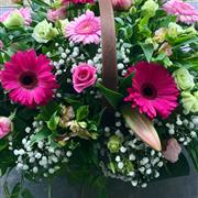  A Luxury Pink Basket arrangement